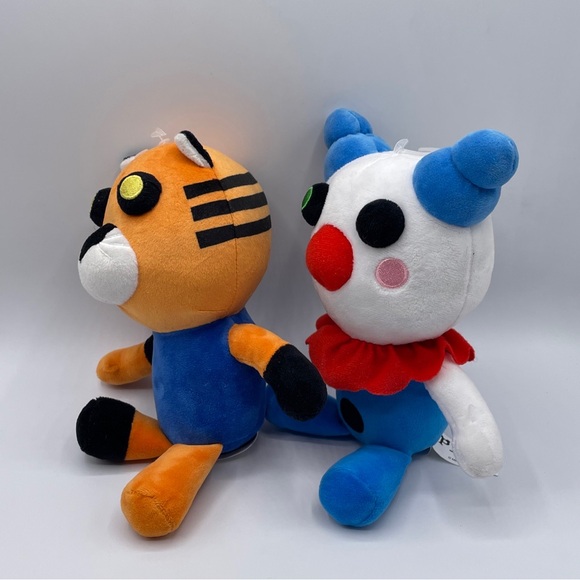 Roblox Piggy Game Plush Tiger Clown Lot Of 2 Tigry Clowny Stuffed Animal 9 inch - Picture 3 of 6